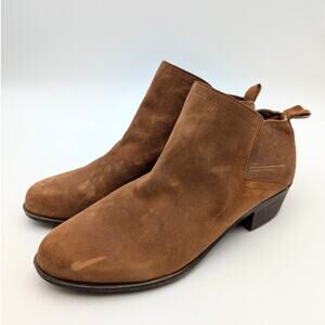 Lucky Brand Bollo Women's Ankle Boots Round Toe Dark Brown Size US10M EU41.5